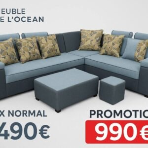 Corner Sofa – Ocean Model (Blue & Grey)