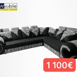 Corner Sofa – Black & White Elegance Model